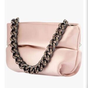 Olga Berg Blush Shoulder Bag with Chain Strap
